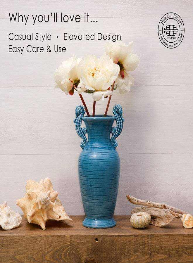 Fitz & Floyd Fitz and Floyd Fitz & Floyd Coastal Home Seahorse Vase, Aqua - Image 5